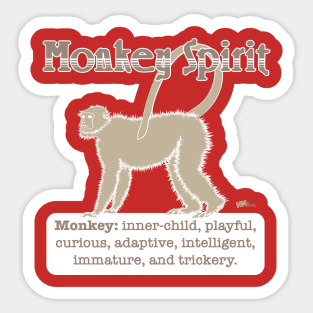 Spirit Animal-Monkey Sticker